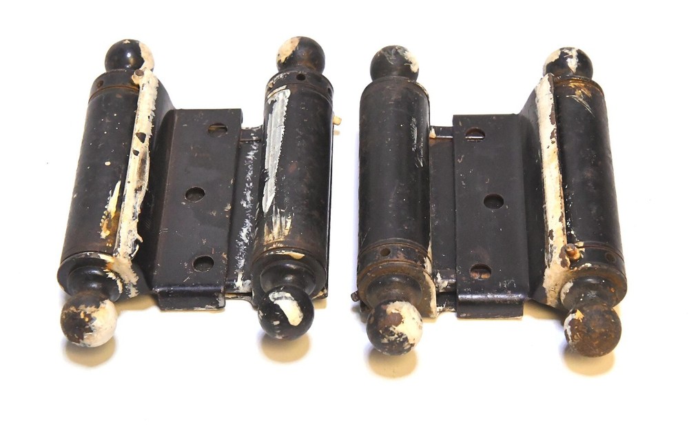 2 MATCHING VINTAGE SPRING HINGE SET CANNONBALL TIP