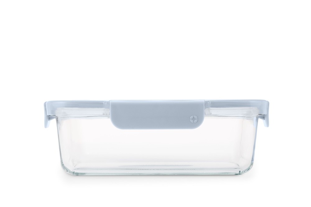 2 pack Color Lock 5-Cup Glass Rectangle Food Storage Container New