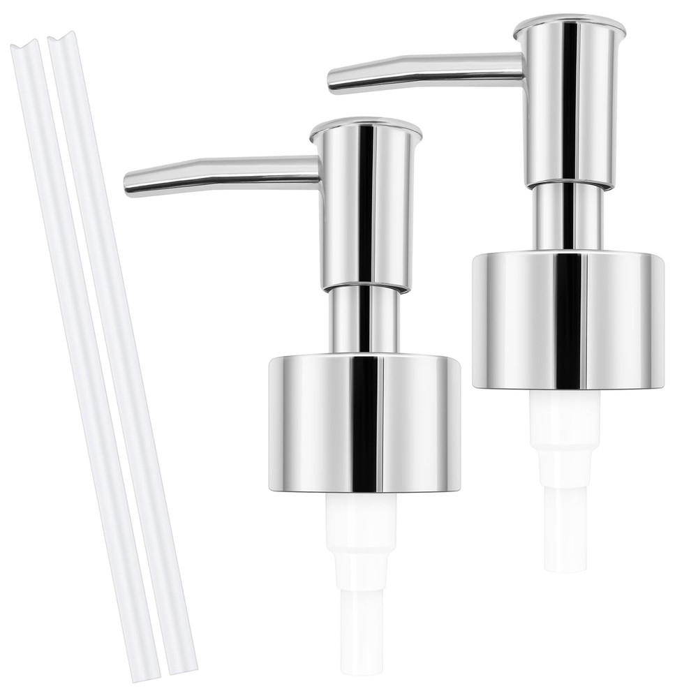 2pack Silver Soap Dispenser Pump Replacement - for Lotion &