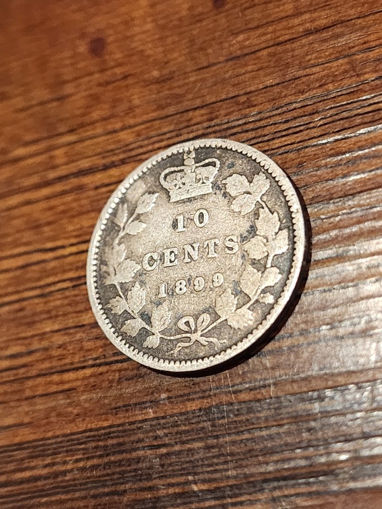 1899 Canada 10 Cents Silver Coin