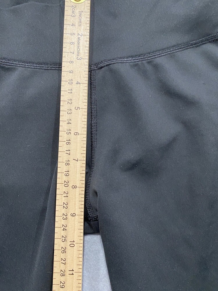 Nike Dri Fit Leggings Stretchy Pull On Fitted Black Medium Cropped