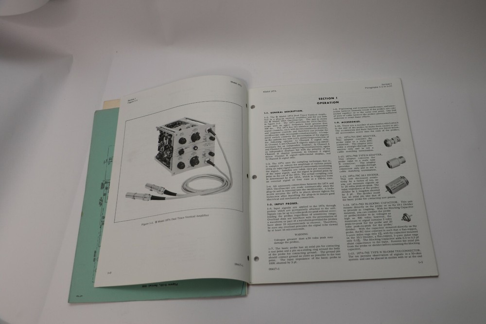 HP Dual Trace Vertical Amplifier 187A OPERATING & SERVICE MANUAL