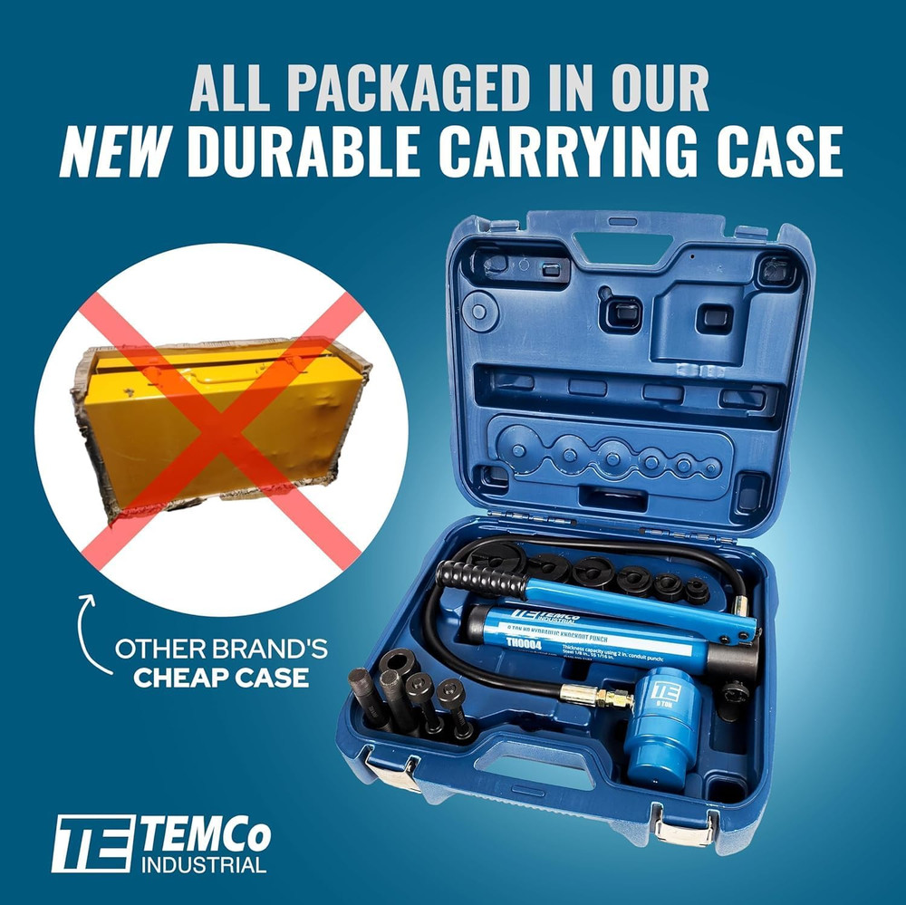 Hydraulic Knockout Punch TH0004 - Electrical Conduit Hole Cutter Set KO Tool Kit