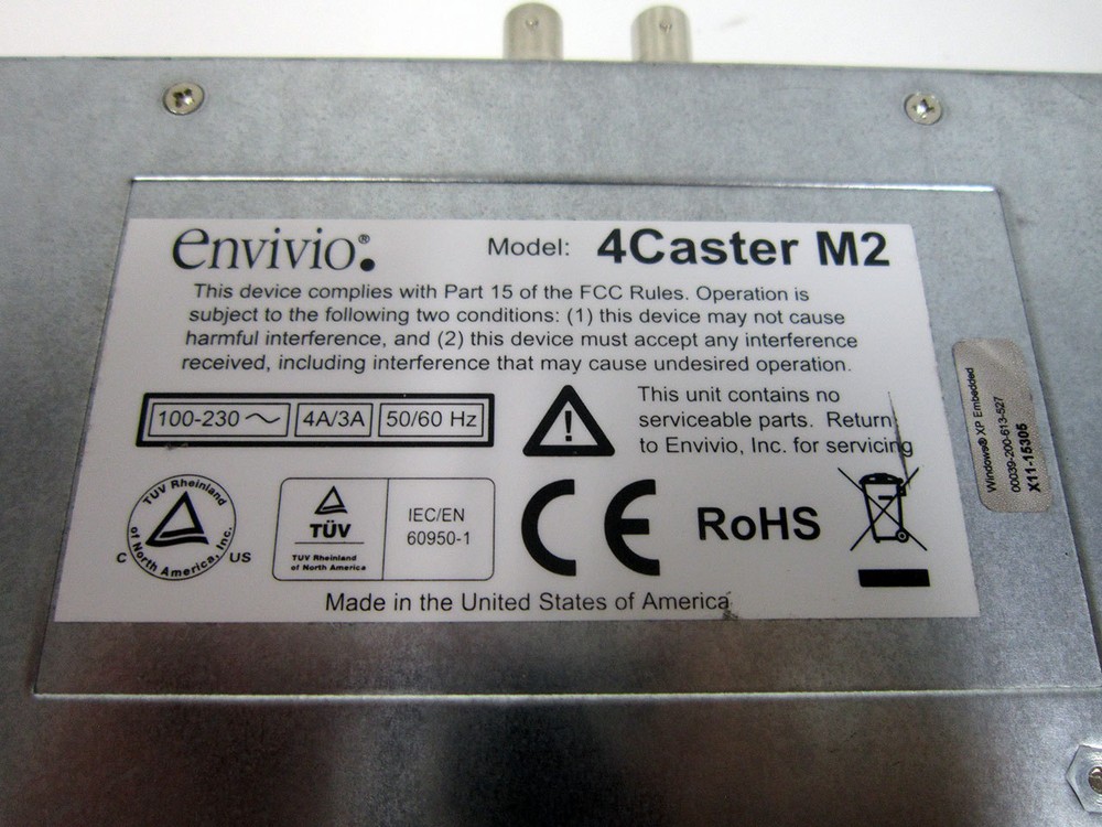 ENVIVIO 4CASTER M2 MOBILE SERIES MPEG-4 ENCODER VER 5.0.799