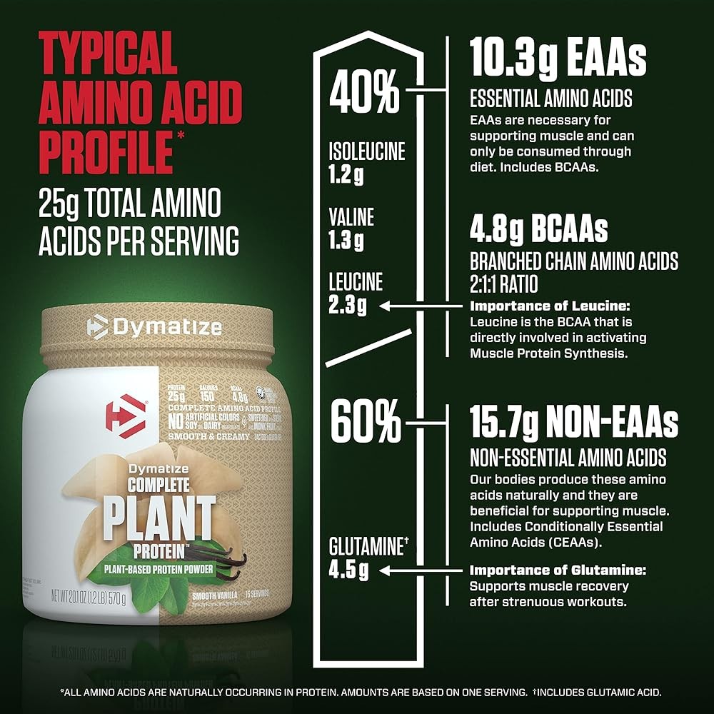 Vegan Plant Protein, Smooth Vanilla, Protein, BCAAs, plete
