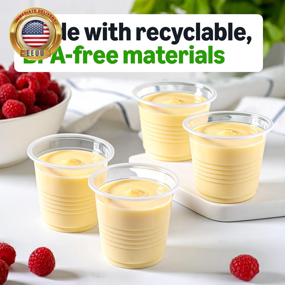 Mini Disposable Clear Plastic Cups, 3Oz, 100 Count ⭐️⭐️⭐️⭐️⭐️