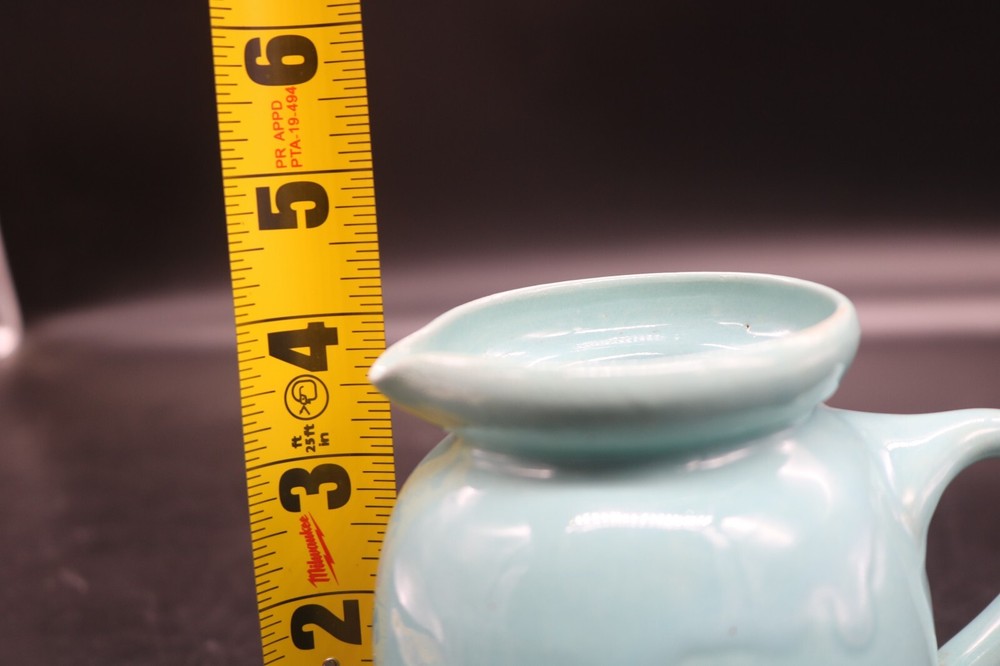 Small Pottery Pitcher-Drip Glaze-Turquoise