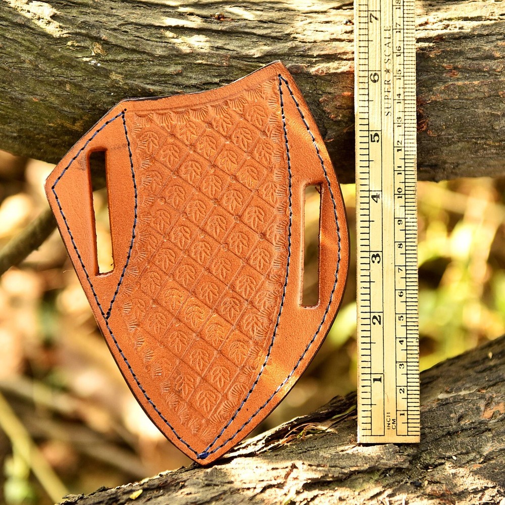 USA EDC Pancake Folding Blade & Fixed Blade Multi-Tool Leather Knife Sheath