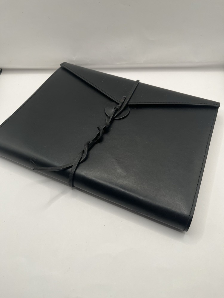 Genuine Leather Notebook Black New
