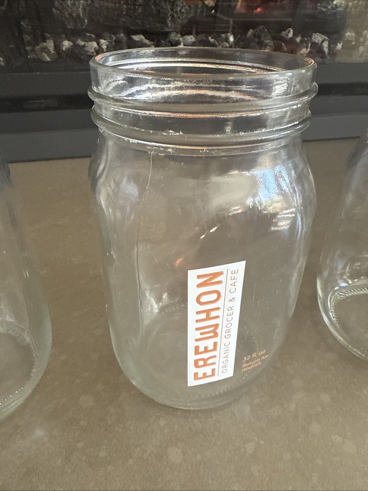 5 Erewhon Glass Jar / Bottle 32oz - No Lids!