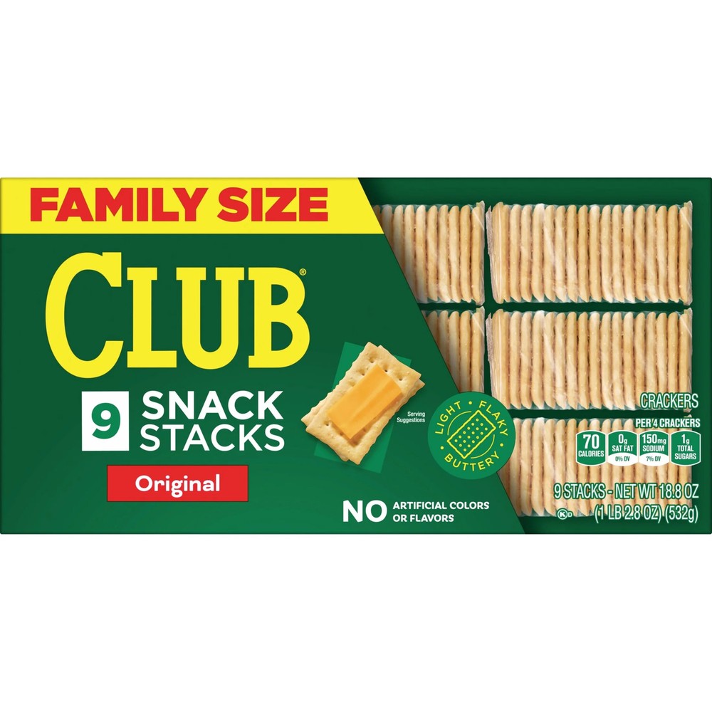 Club Snack Stacks Original Crackers Lunch Snacks 9 Count