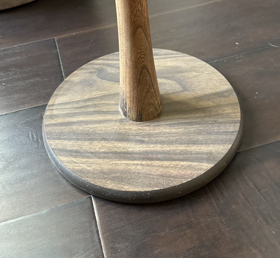 Mid-Century Atomic Walnut Tulip Side Table HTF
