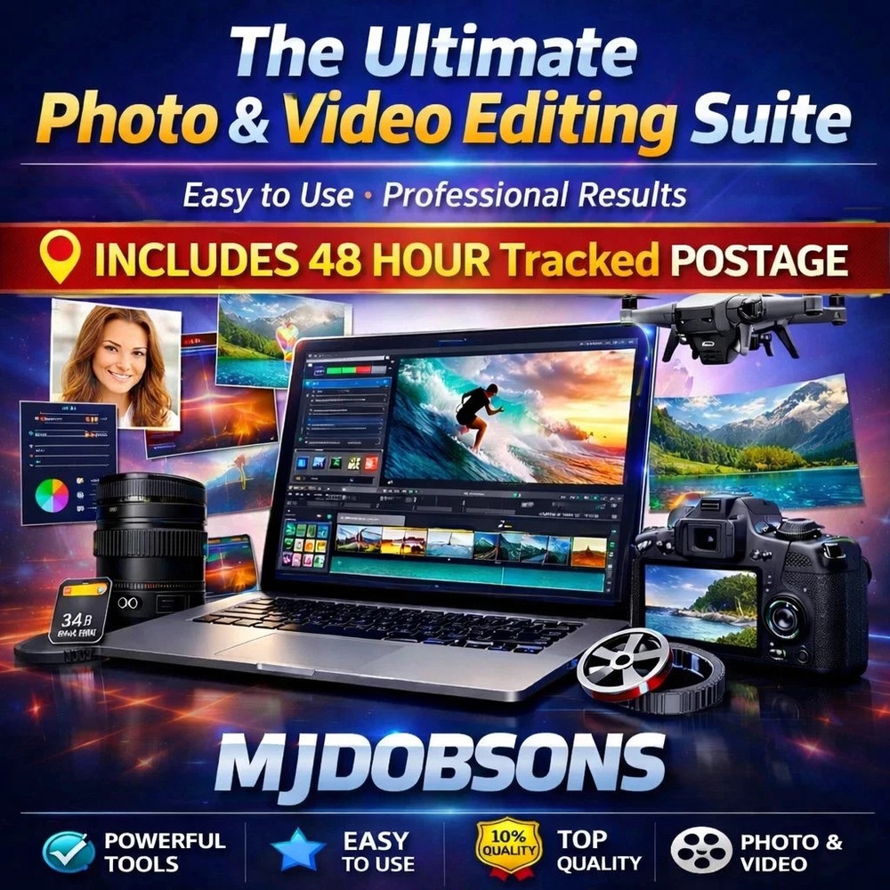 Professional Photo Video Editing Software USB – Image Editor for PC W11 - W10