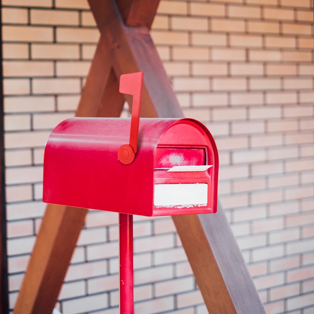 Mailbox Flag Replacement Red Metal Mailbox Flag for Outgoing Mailboxes