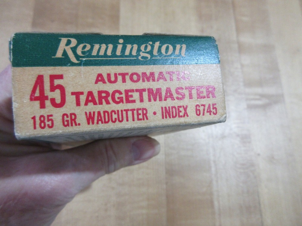 Empty Ammo Box Remington Kleanbore 45 automatic Targetmaster (w15) #39