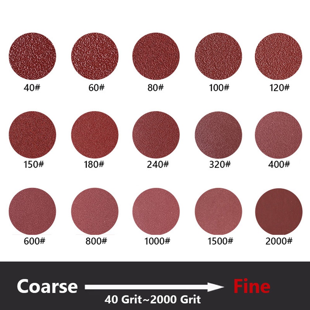 Hook & Loop Sanding Discs 3"-7" Grit 40 - 2000 Abrasive Grinding Sandpaper