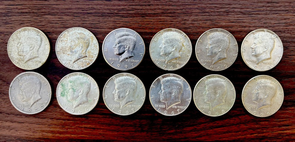 Silver Half Dollars (1966-1997) 12 coins