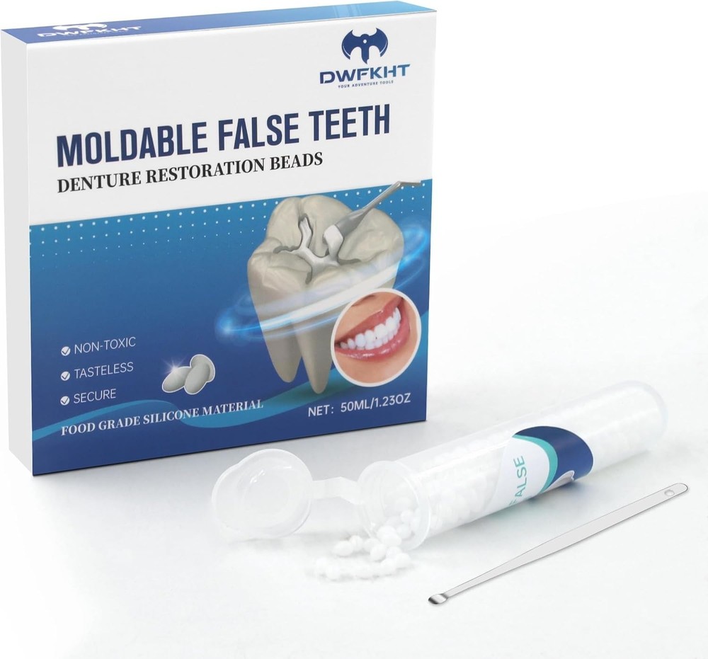 Teeth, Tooth Replacement Missing Teeth, Teeth Filling Kit Permanent with Tool,