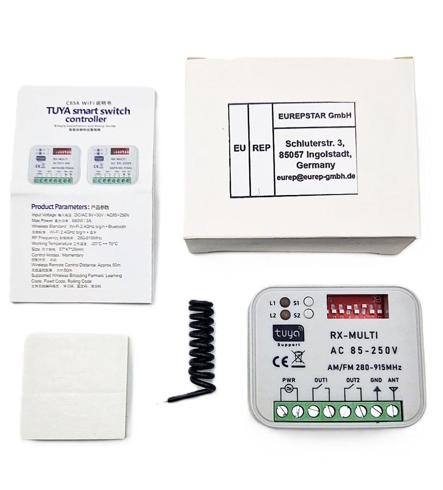 WIFI RECEIVER UNIVERSAL RADIO CONTROL UNIT Automatic Gate APP Alexa Google