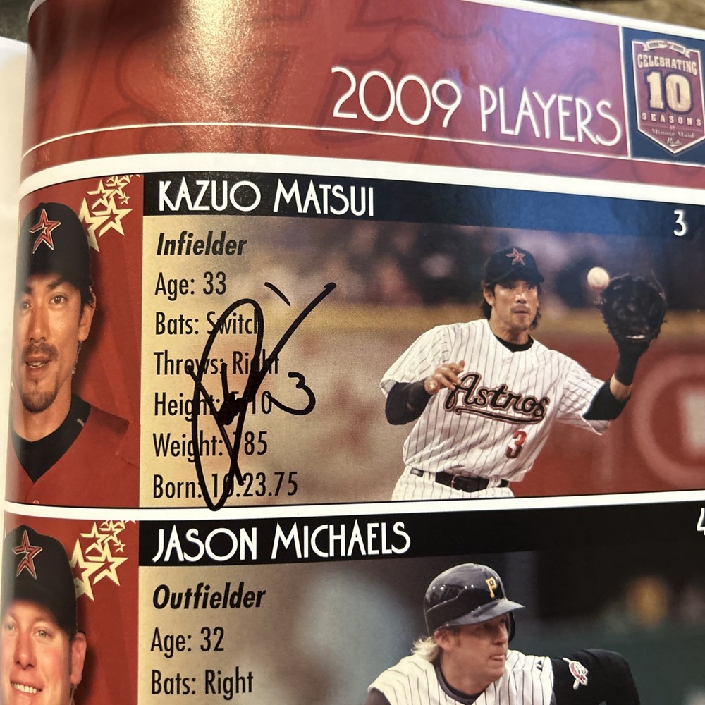 2009 Houston Astros Program with Autographs