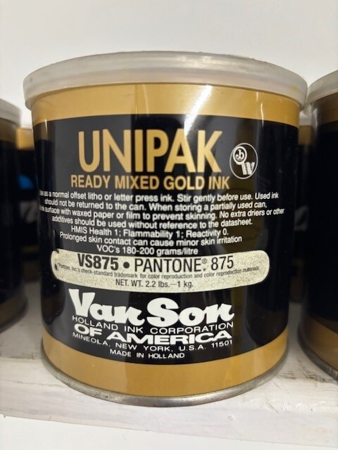 vanson unipak ready mixed gold ink 875