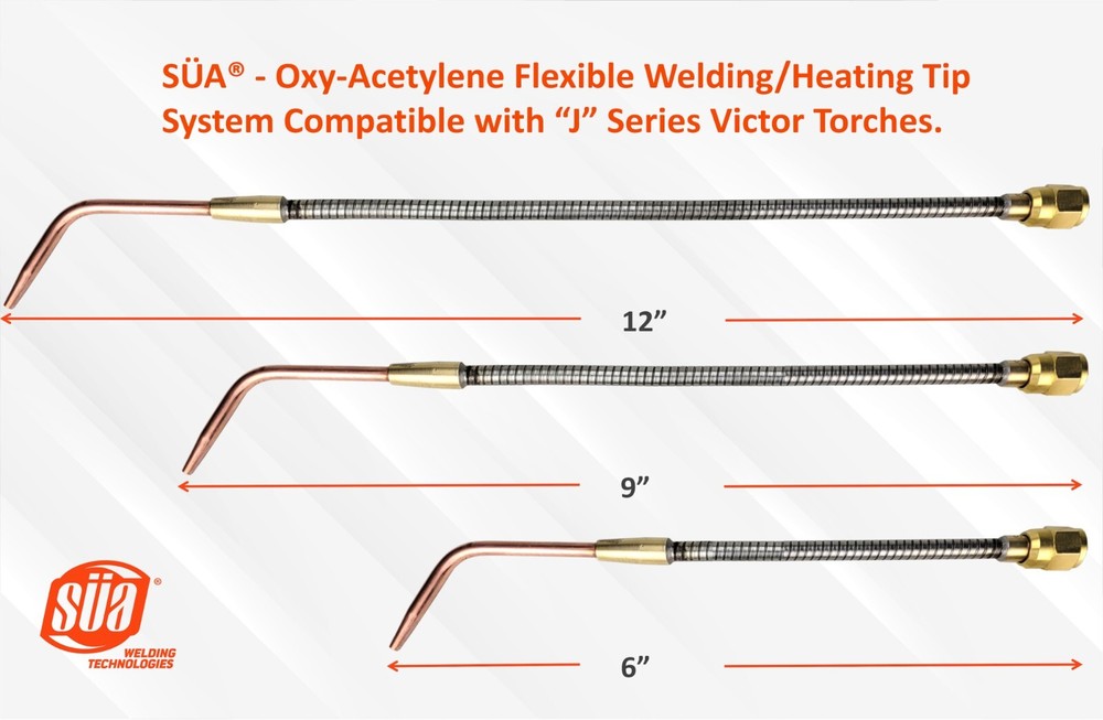 Oxy-Acetylene Flexible Welding/Heating Tip System Compatible with “J” Series