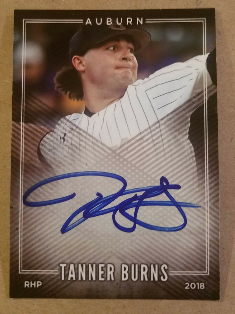 Tanner Burns auto 2020 Top Draft Pick signed photo card