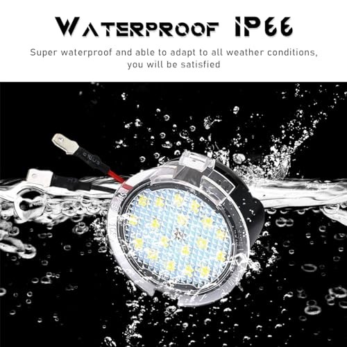 2 PCS Side Mirror Puddle LED Lights, High Brightness Car Side Mirror Puddle