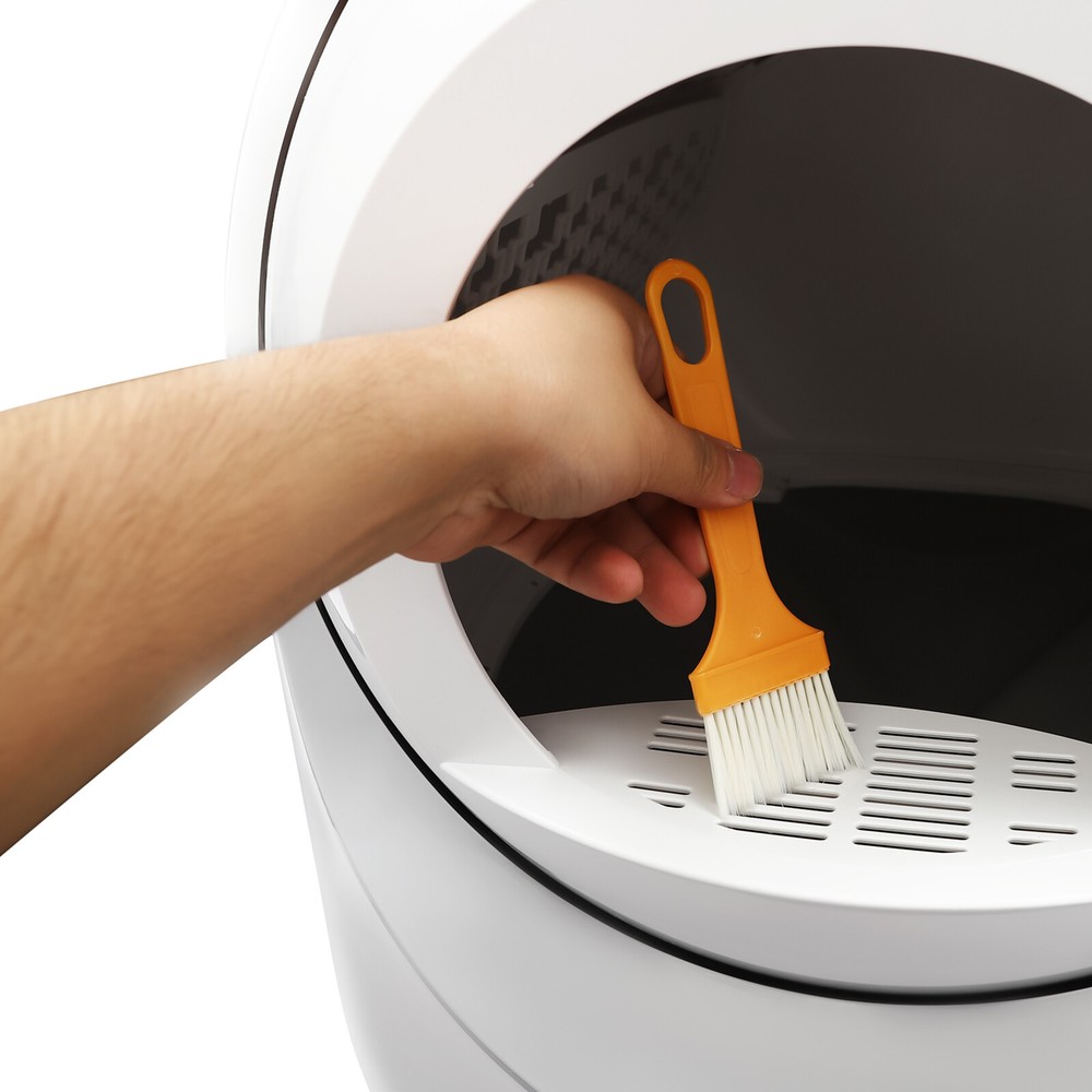 White Smart Cat Litter Box APP Automatic Self-Cleaning Litter BOX Snap-on Filter