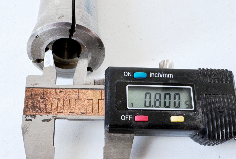 HARDINGE E2 5C Emergency Collet Internal & External Threads .800" Counter Bore