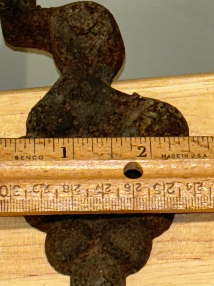 Antique Iron Grape Pattern Shutter Dog, Vineyard or Garden Spike