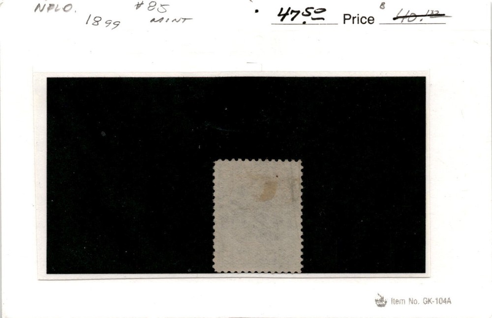 Newfoundland, Postage Stamp, #85 Mint Hinged, 1898 (AC)