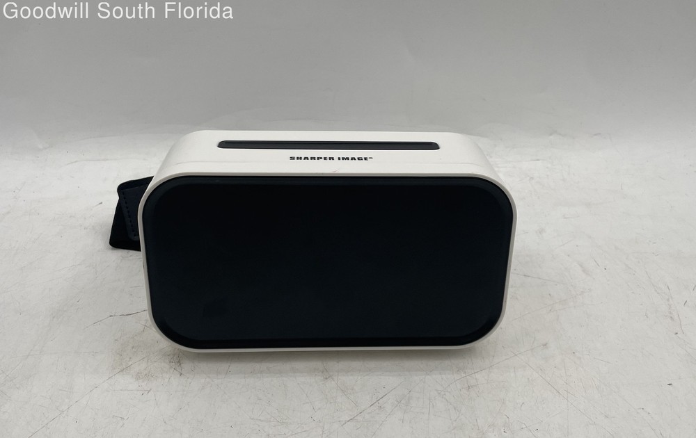 Sharper Image White Black Adjustable Strap Electronics Virtual Reality Headset