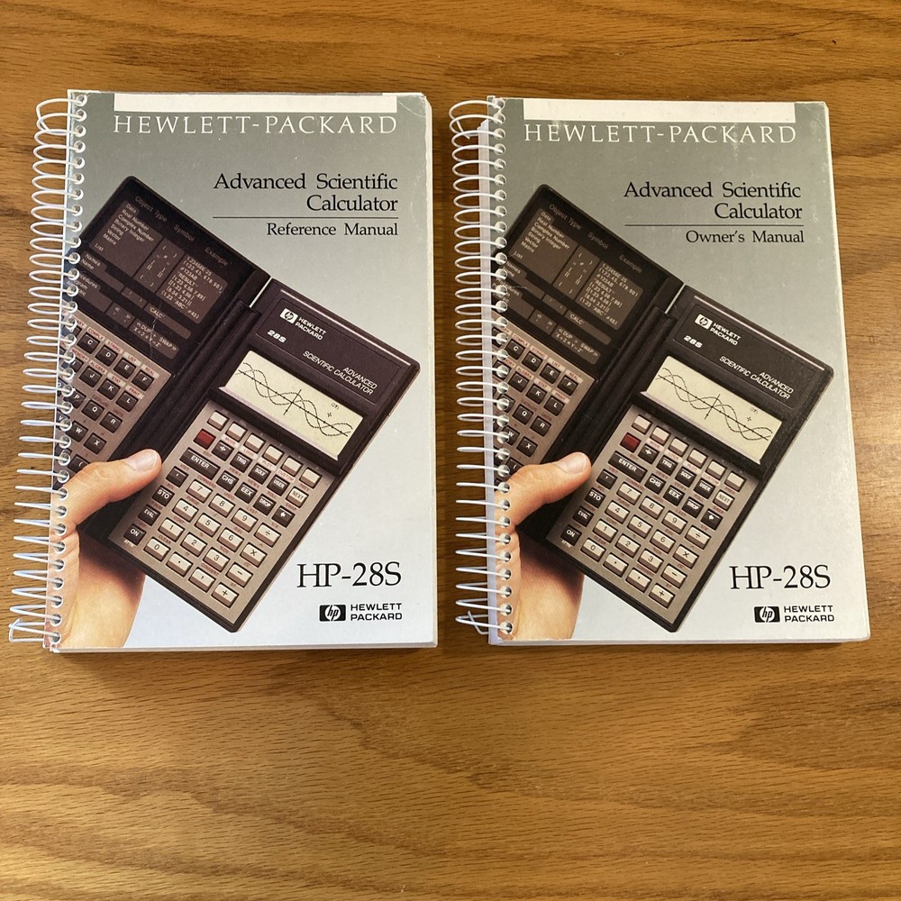 HP-28S Hewlett Packard Adv Scientific Calculator Owner's AND Reference Manual VG