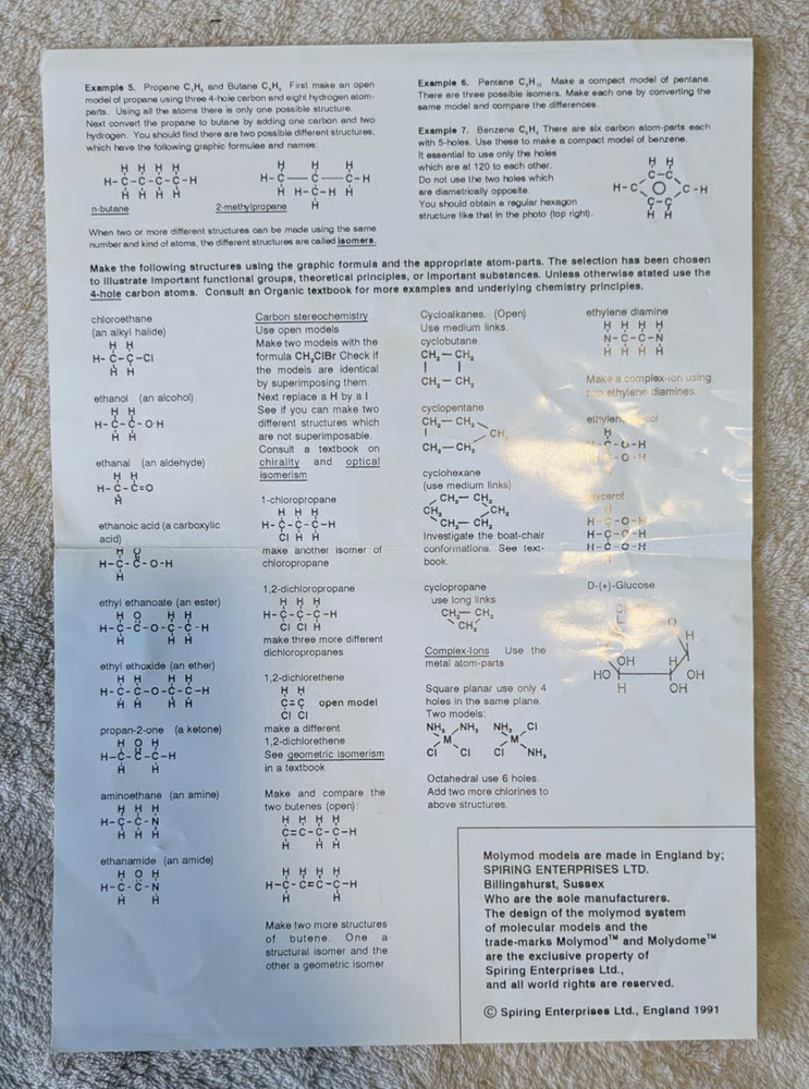 The Molymod Organic Chemistry Molecular Model Set - Complete