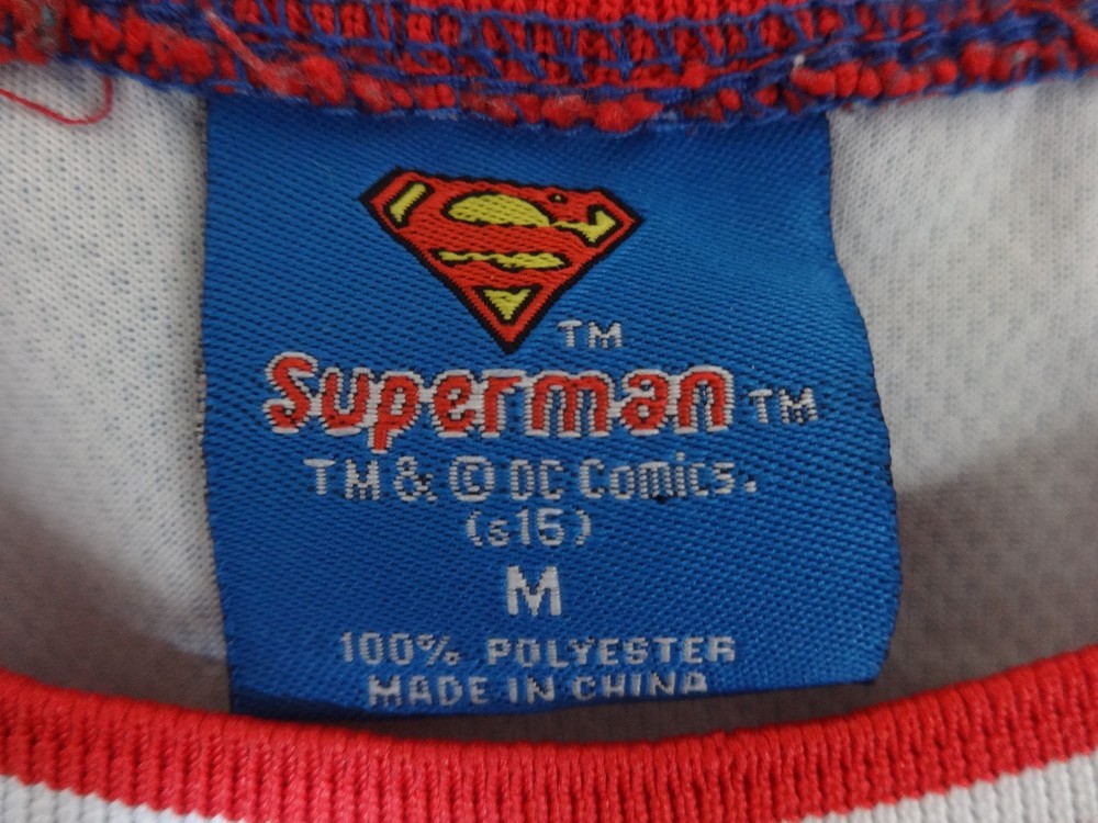 EUC Superman # 00 DC Comics Sleeveless Jersey Shirt Men Medium Polyester