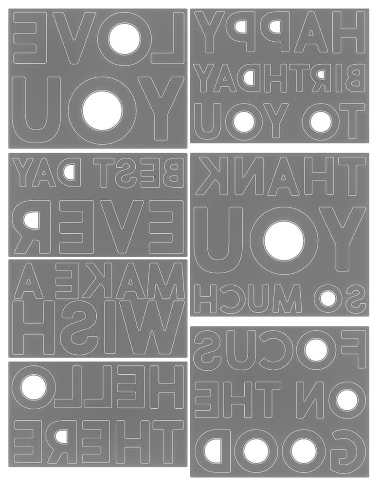 Sizzix Thinlits Bold Text #1 7pc set #665847 Retail $34.99 designer Tim Holtz