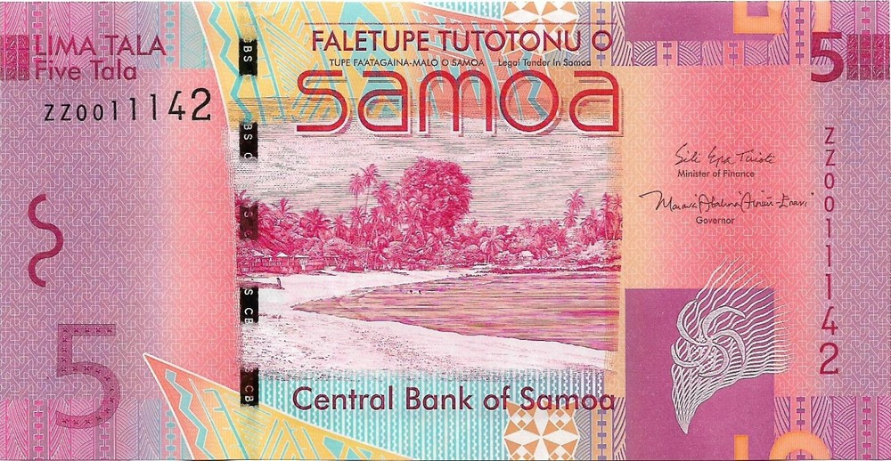 SAMOA 5 Tala 2008 ZZ00... Replacement Note P38r UNC
