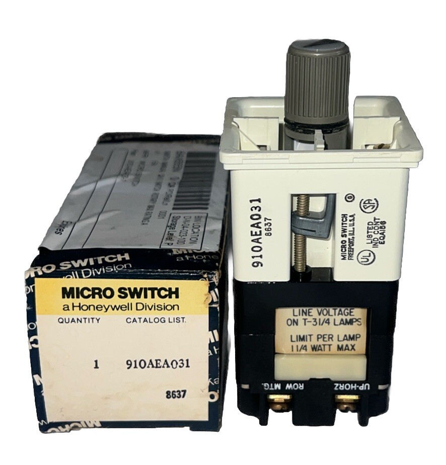 HONEYWELL 910AEA031 MICRO SWITCH ILLUMINATED SELECTOR SWITCH