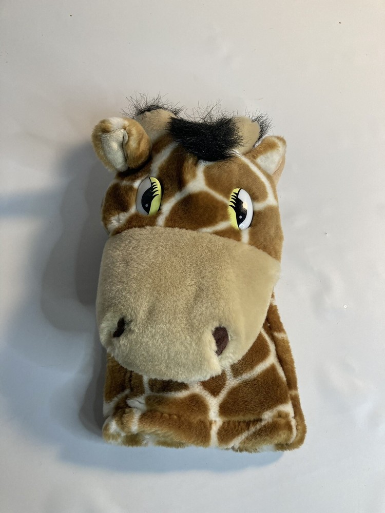 Aurora giraffe hand puppet plush