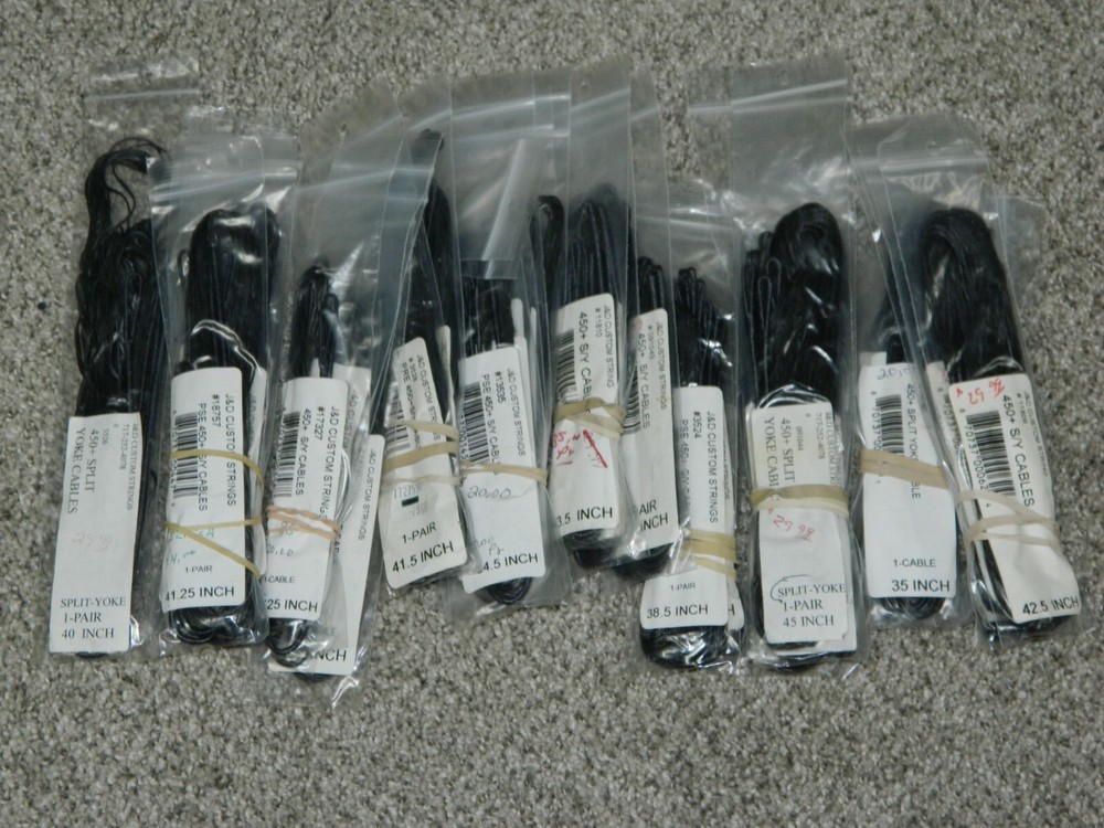 J&D Custom Strings- 450+ Split Yoke Cables - Many Lengths Available- Buss Cables
