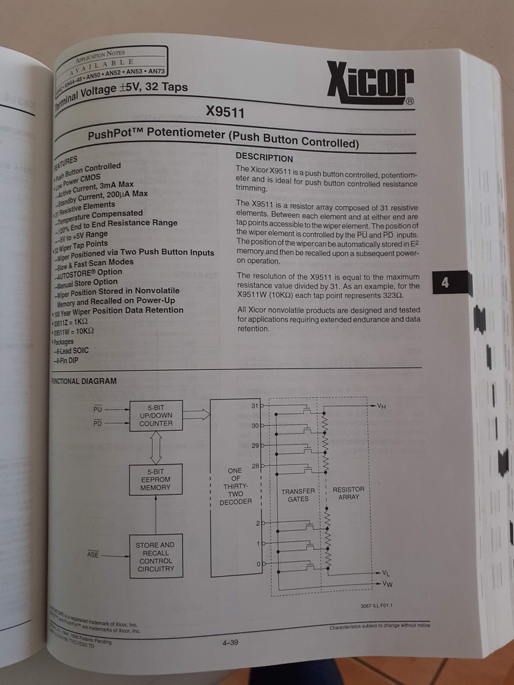 XiCor databook, 1995, memory devices