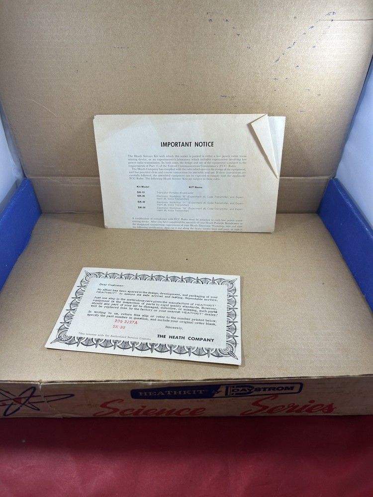 Heathkit Electronic Workshop SK-30 Untested Very Incomplete