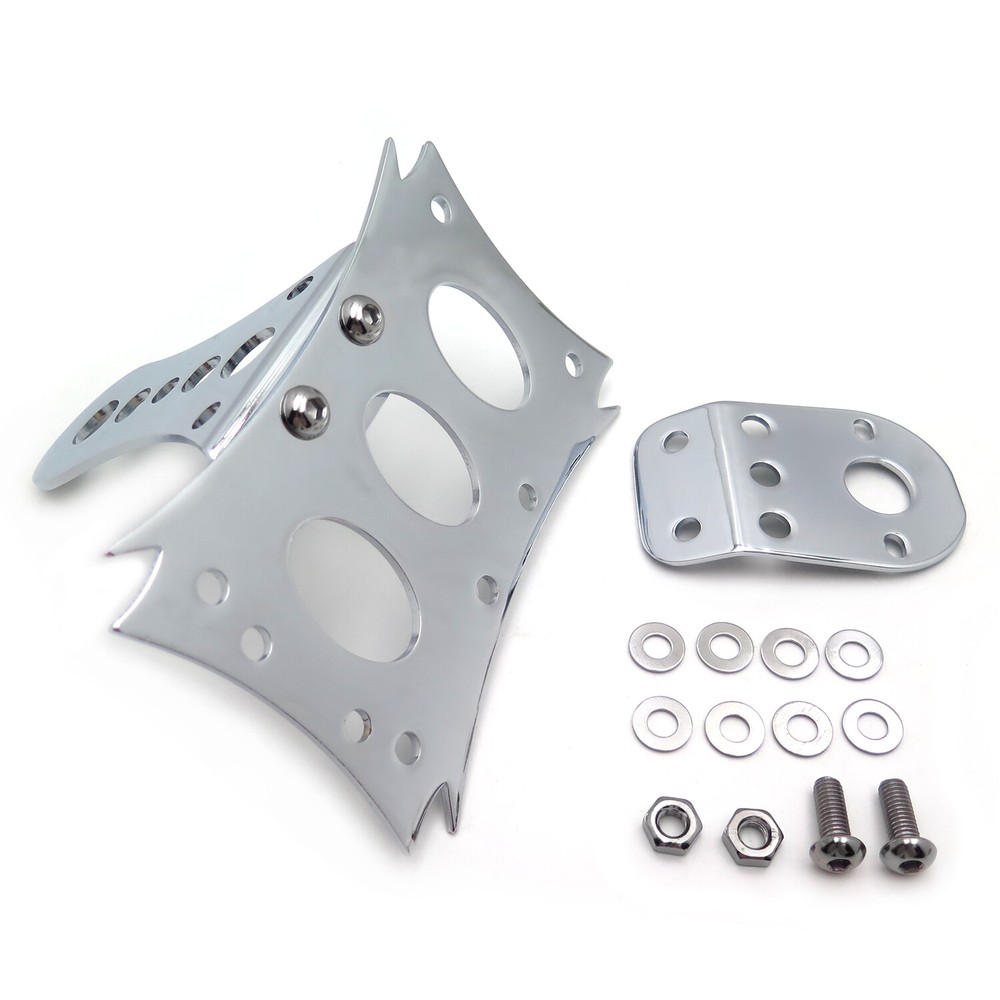 Chrome License Plate Bracket light Bracket For Harley Bobber Chopper Custom