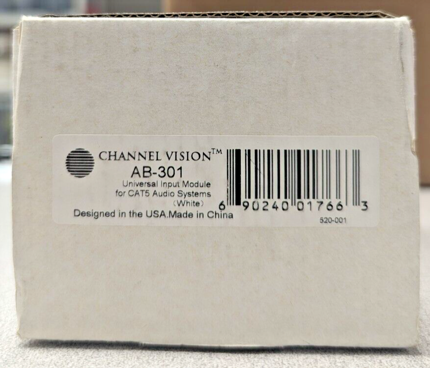 Channel Vision AB-301 Universal Input Module for Cat5 Audio Systems (White)