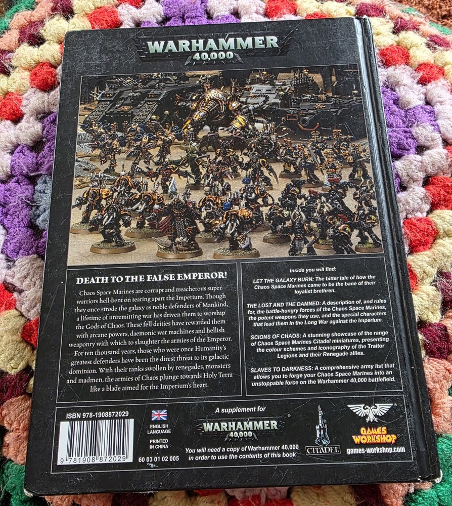 Warhammer 40k Codex Chaos Space Marines hardback book