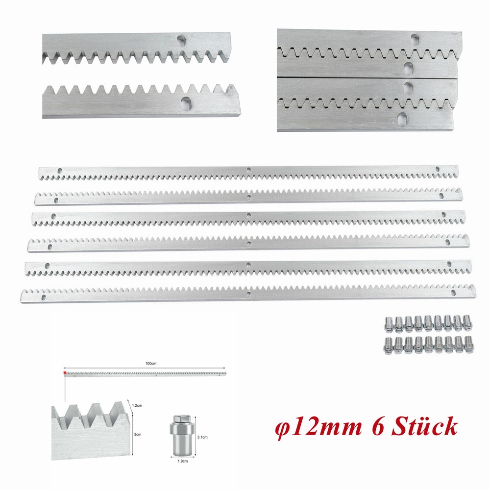 Automatic Sliding Gate Opener 6m Rack Driven&2Remotes&Complete Kit 2700lbs 550W