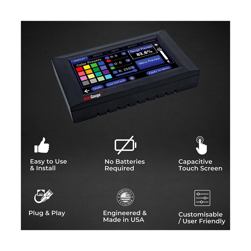 ScanGauge 3 All New Touch Screen OBD2 Code Reader, Digital Gauges & Trip Comp...