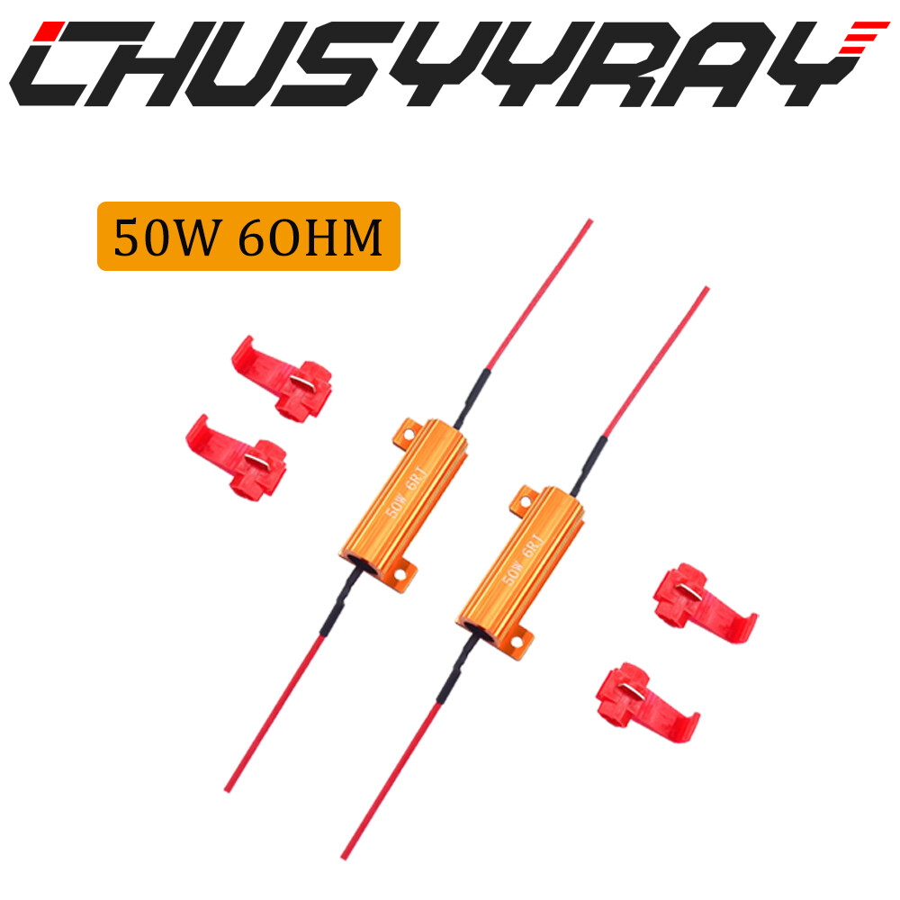 Dos resistencias de carga de 50W 6ohmKit Stop Flicker Error Code y CANBUS Fix