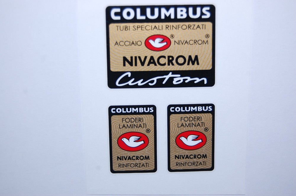 Columbus NIVACROM frame +2 fork decals , stickers